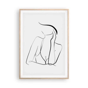 Poszter világos tölgy keretben - Az álmok hullámán - 70x100 cm