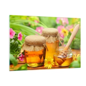 Üveg kép - Édes és virágos - 120x80 cm