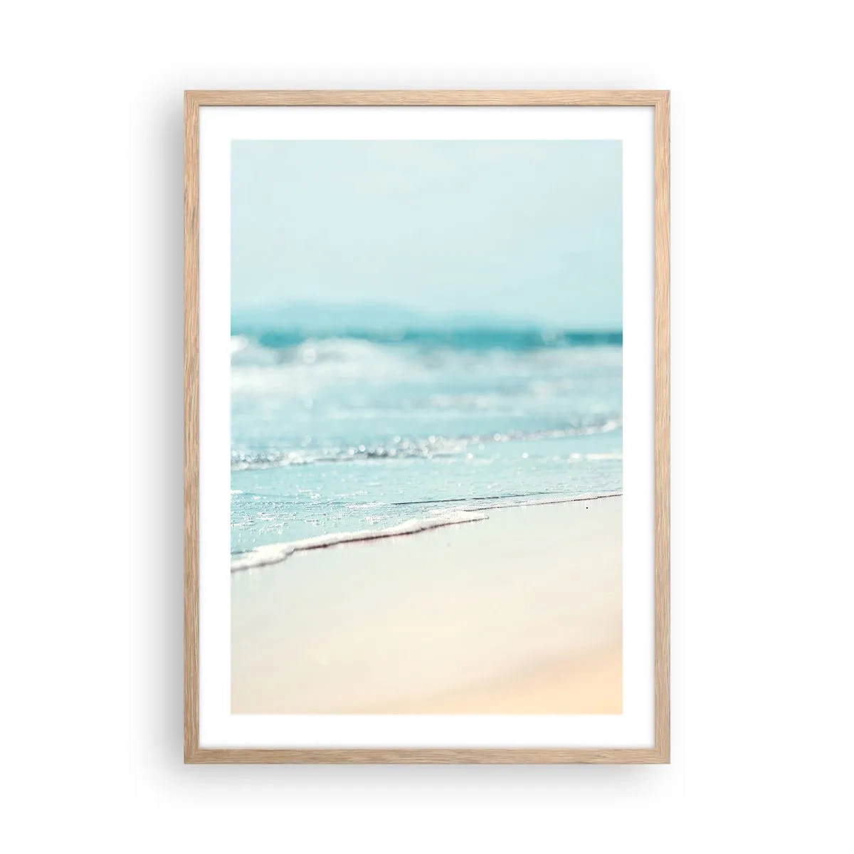 Poszter világos tölgy keretben - Hő és zaj - 50x70 cm