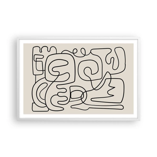 Poszter fekete keretben - A nyomonkövetésben - 91x61 cm