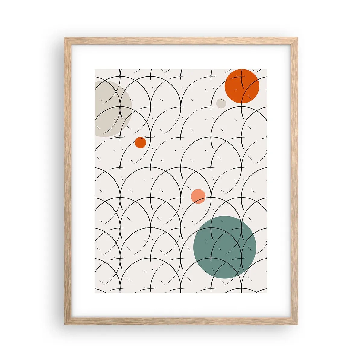 Poszter világos tölgy keretben - A pop-art szellemében - 40x50 cm