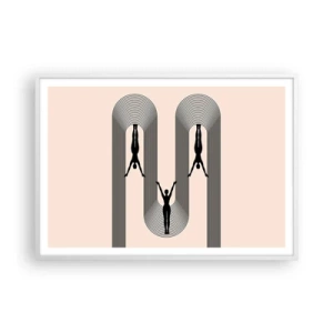 Poszter fekete keretben - Fejjel lefelé - 100x70 cm