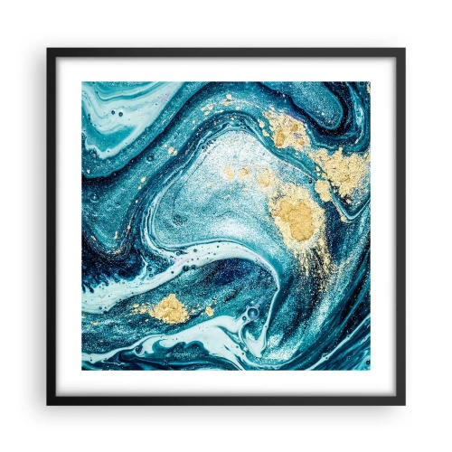 Poszter fehér keretben - Kék örvény - 50x50 cm