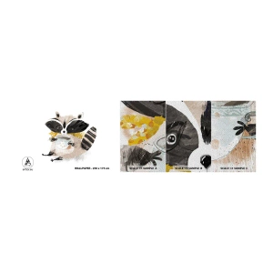 Fotótapéta Minta Premium Sand - A barátom a mosómedve - Gyerekeknek, Mosómedve, Grafika - 100x30 cm