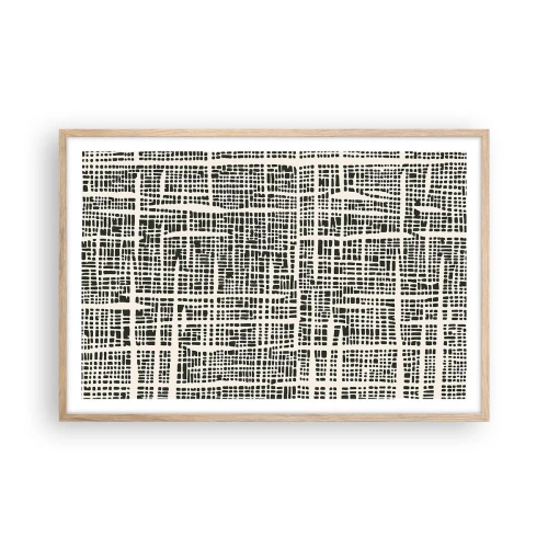 Poszter világos tölgy keretben - Szőtt kompozíció - 91x61 cm