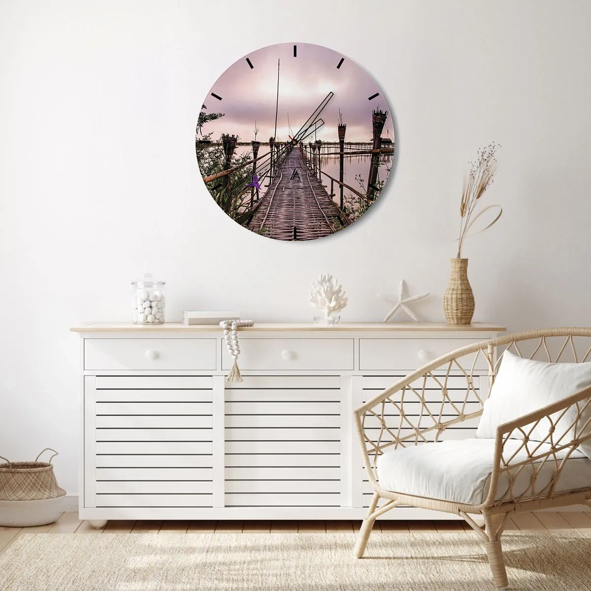 Falióra, Óra - Nyugalom és csend Ázsiában - 30x30 cm