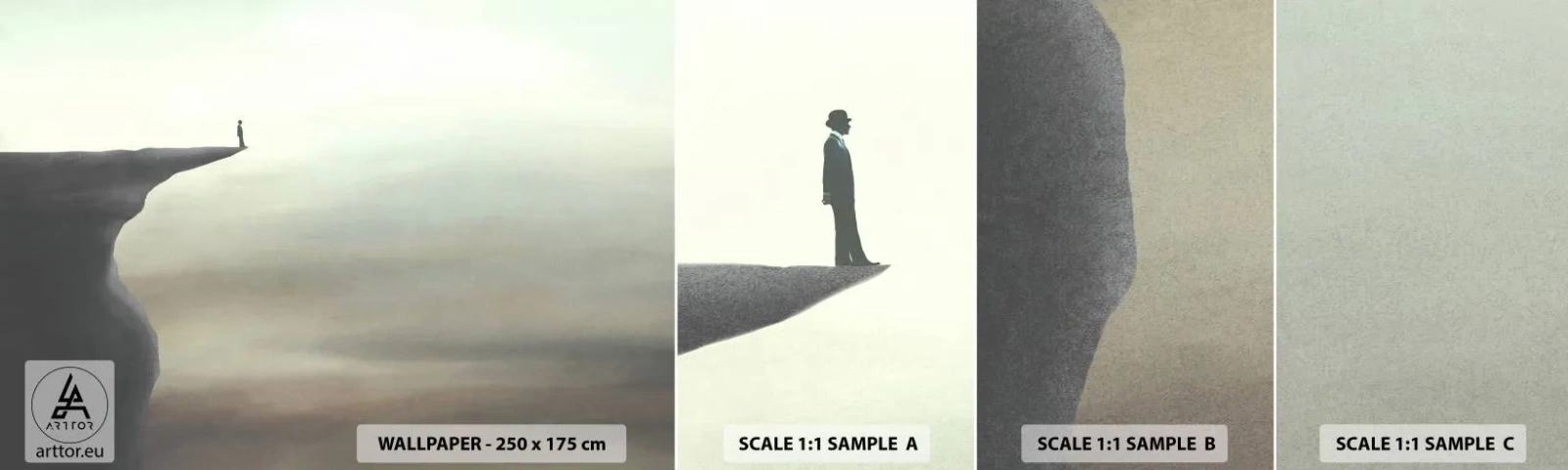 Fotótapéta Minta Standard Eco - Természetesen felfelé! - Szikla, Természet, Turista - 100x30 cm