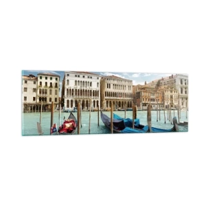 Üveg kép - Paloták kékben - 90x30 cm