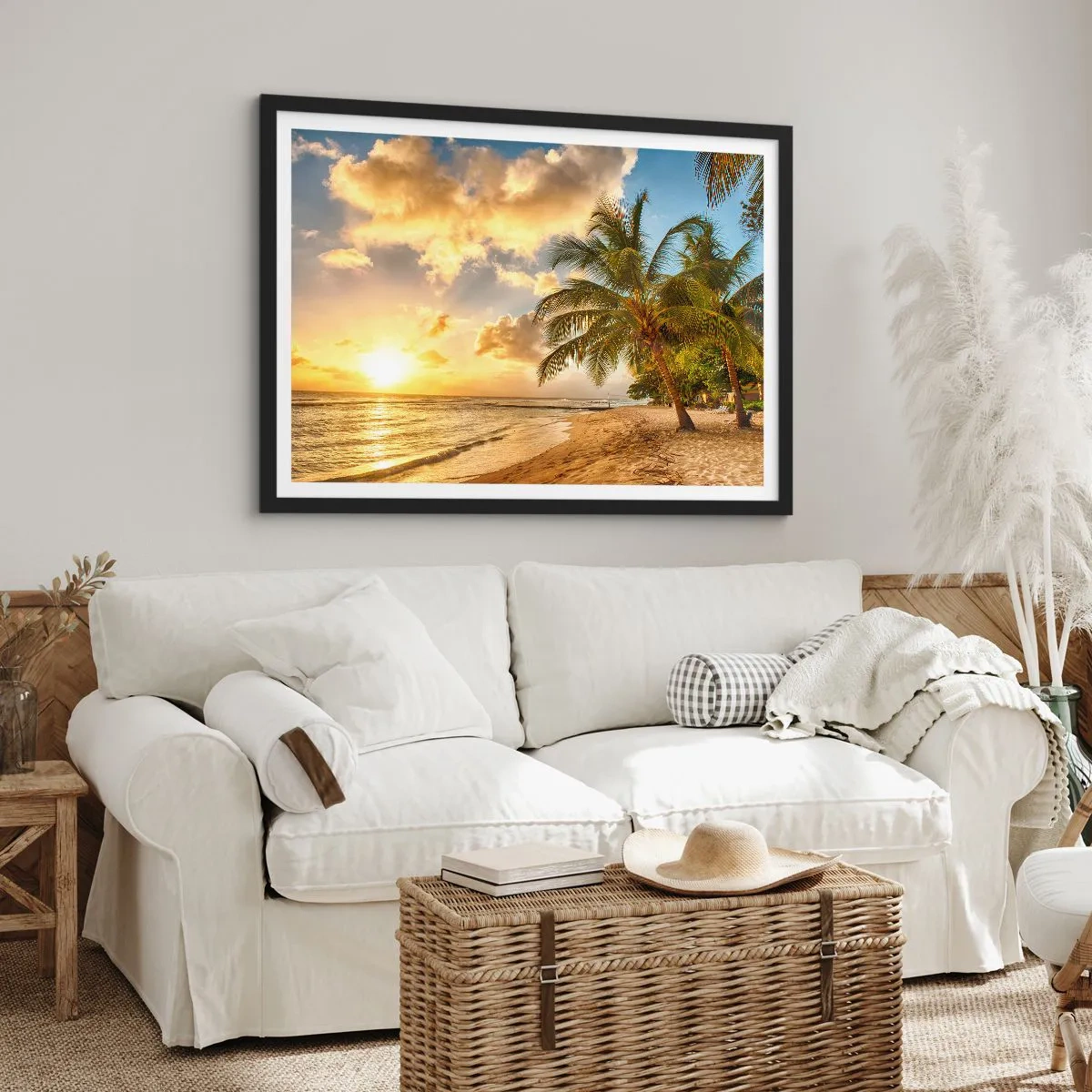Poszter fehér keretben - Örök nyár, mindig vakáció - 70x50 cm