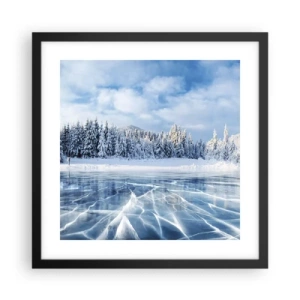 Poszter fehér keretben - Káprázatos és kristályos látvány - 40x40 cm