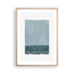 Poszter világos tölgy keretben - Kéken nőtt - 50x70 cm