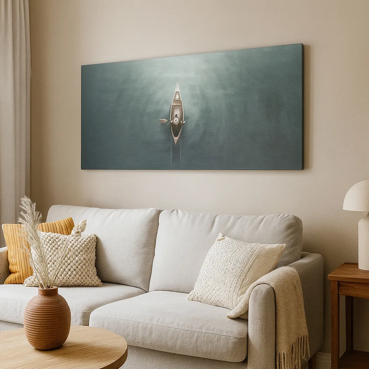 Vászonkép - Egy holdfényes tavon át - 30x30 cm