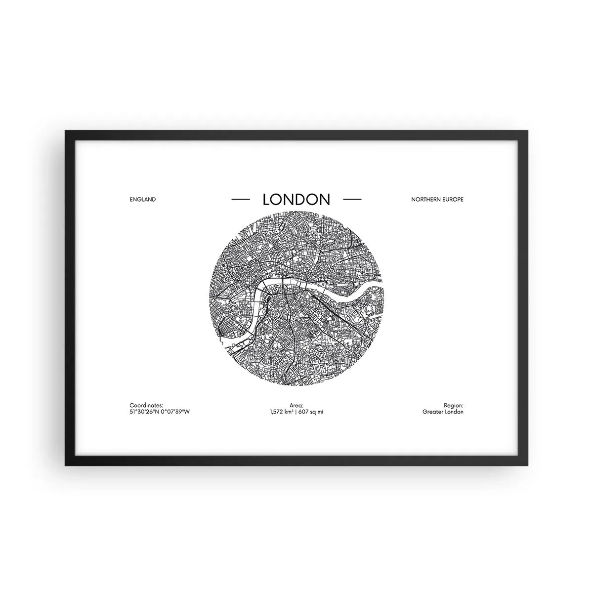 Poszter fehér keretben - London anatómiája - 70x50 cm