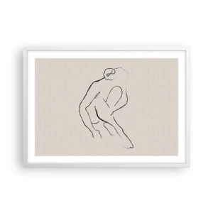 Poszter fekete keretben - Intim vázlat - 70x50 cm