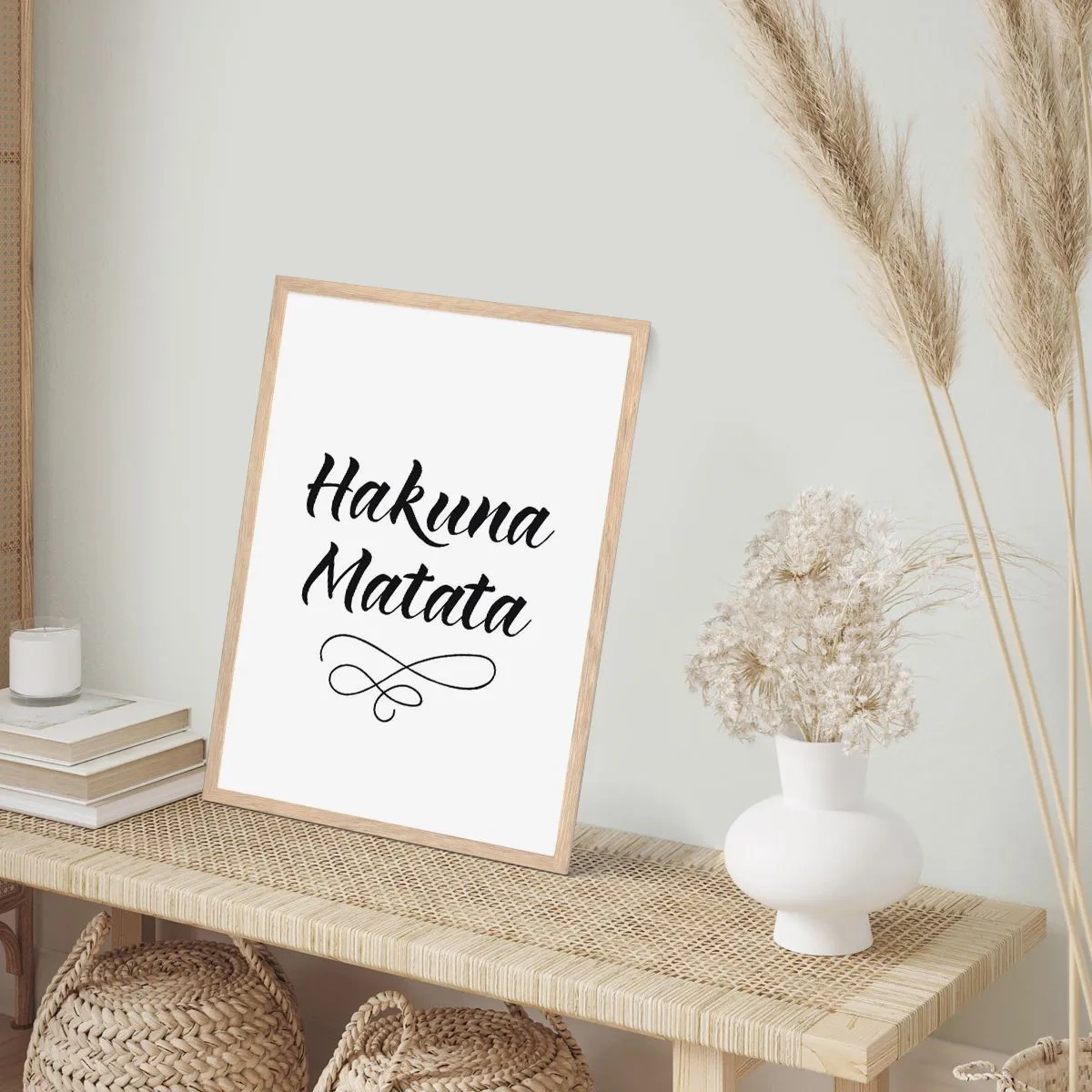 Poszter világos tölgy keretben - A legjobb tanács - 40x50 cm