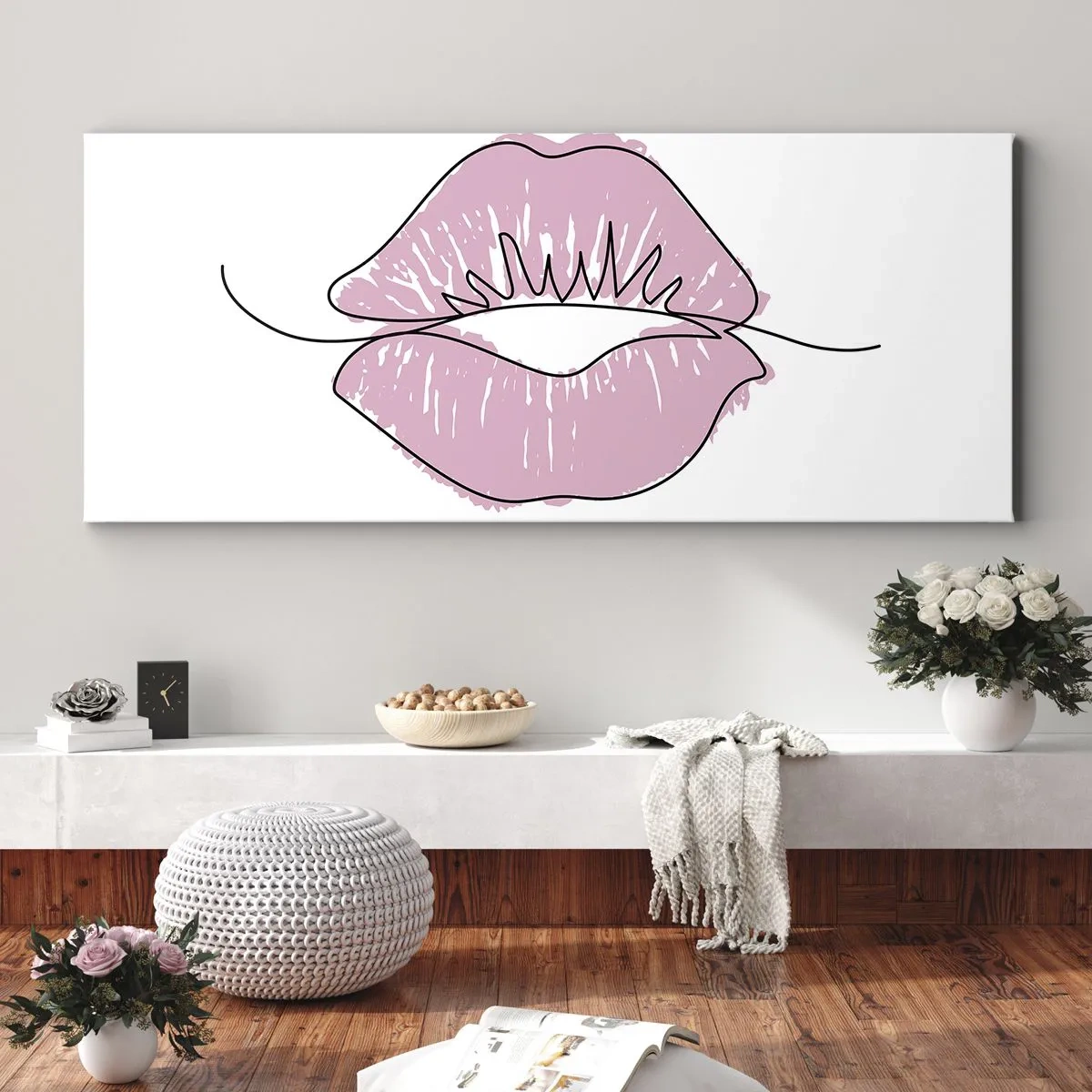 Vászonkép - Készen állsz a csókra? - 100x40 cm