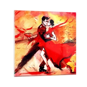 Üveg kép - A szenvedély lila ritmusa - 50x50 cm