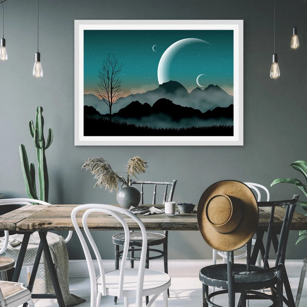 Poszter fekete keretben - Csillagos éj karneválja - 70x50 cm