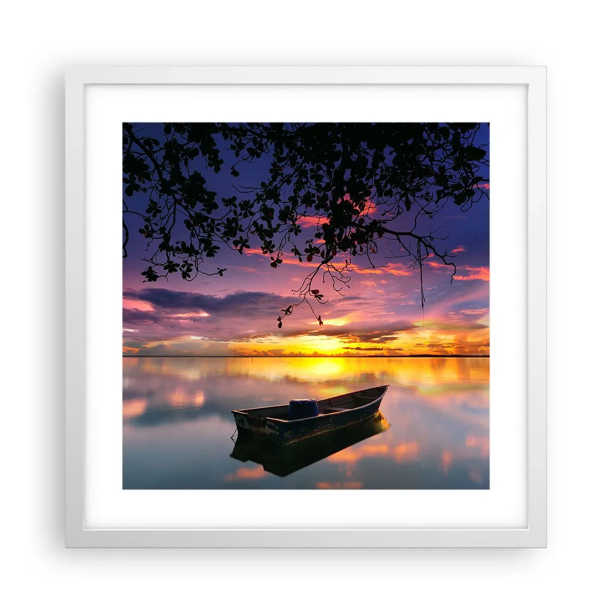 Poszter fekete keretben - „Úgy tűnik, az ég közepén lógsz...” - 40x40 cm