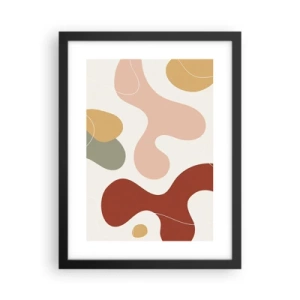 Poszter fehér keretben - Pöttyök vagy hullámok? - 30x40 cm