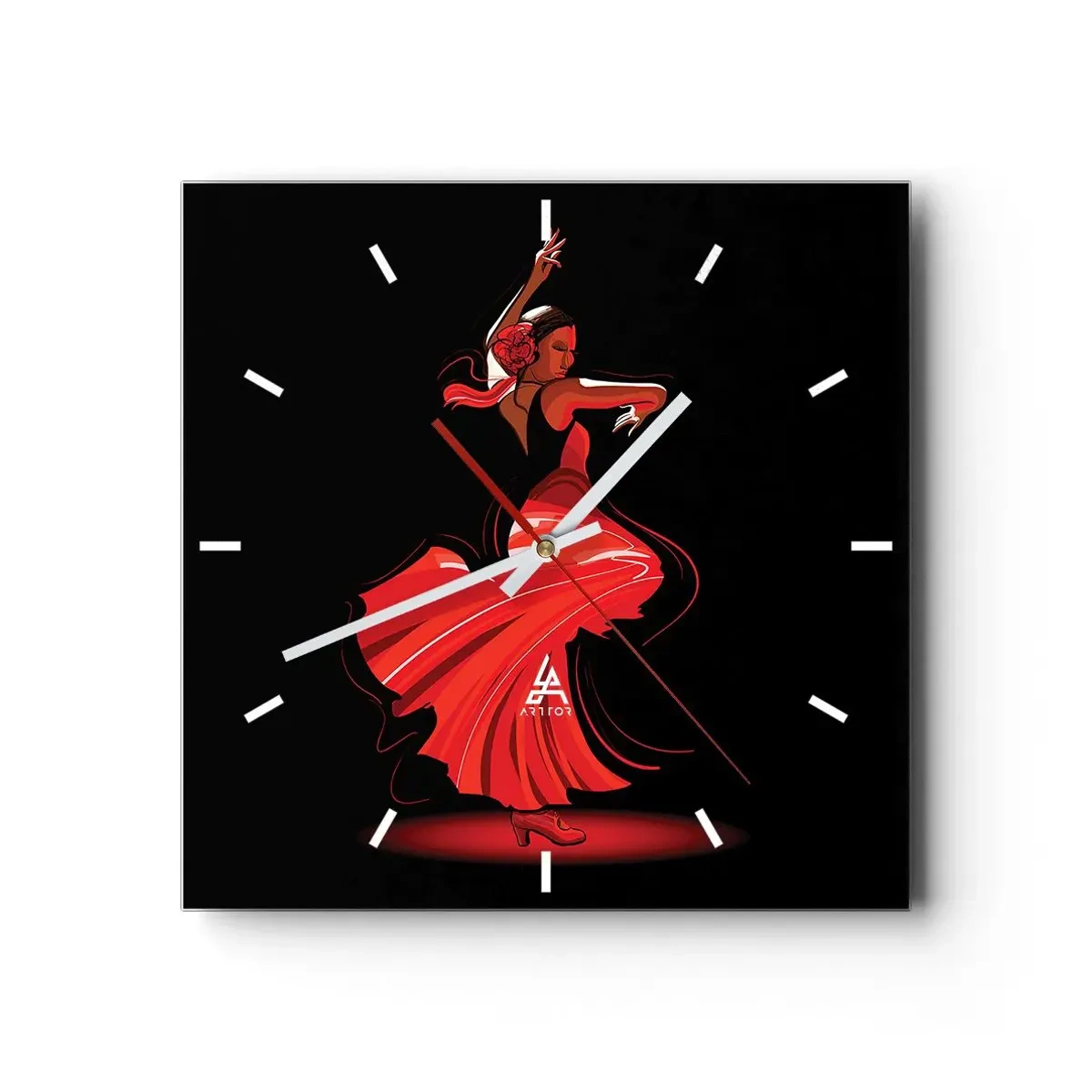 Falióra, Óra - A flamenco tüzes szelleme - 30x30 cm
