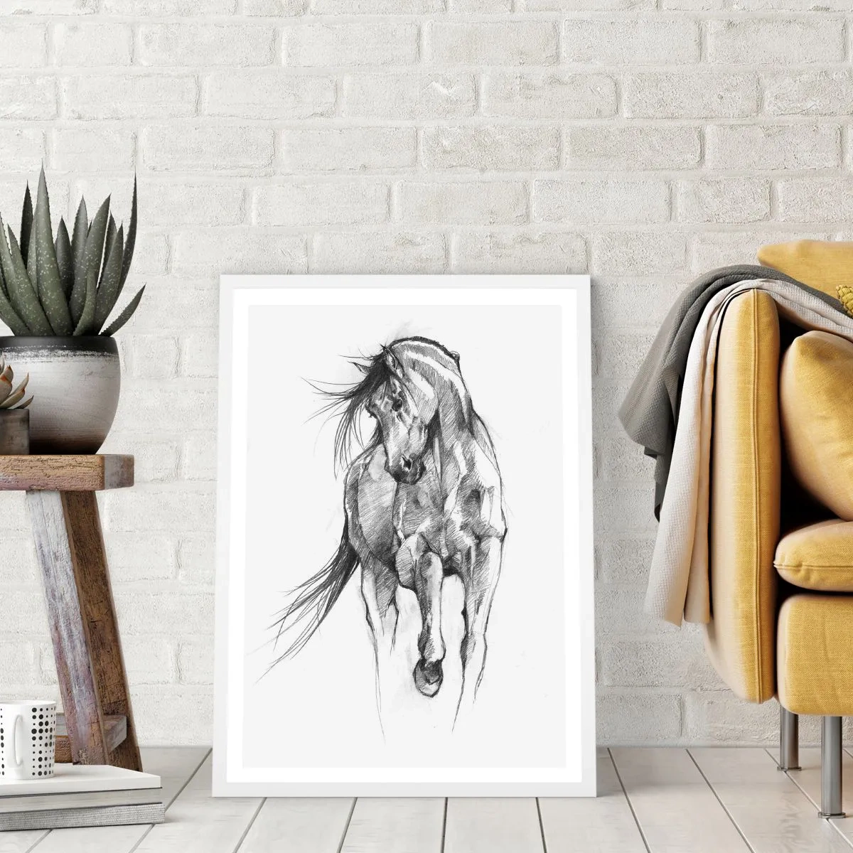 Poszter fekete keretben - Kecses ügetésben - 40x50 cm