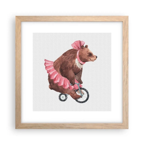 Poszter világos tölgy keretben - Micsoda cirkusz! - 30x30 cm