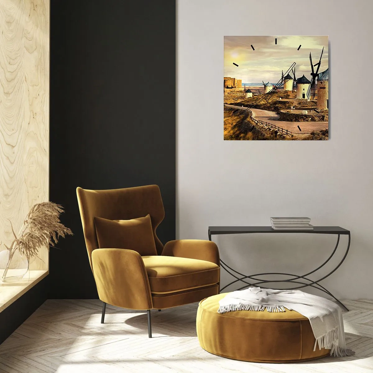 Falióra, Óra - Mindjárt megjelenik Don Quijote - 30x30 cm