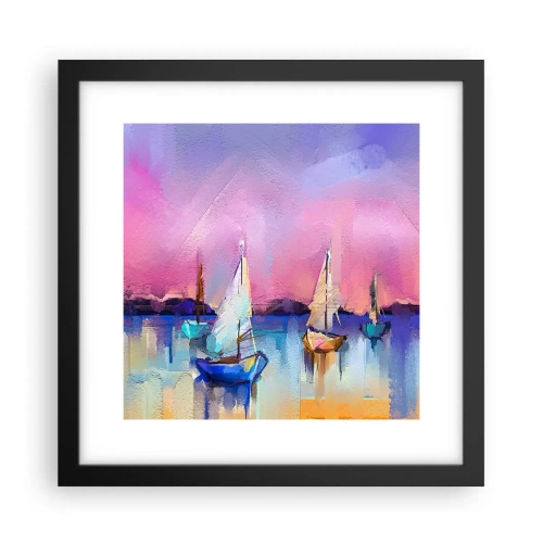 Poszter fehér keretben - Irány: széles vizek - 30x30 cm