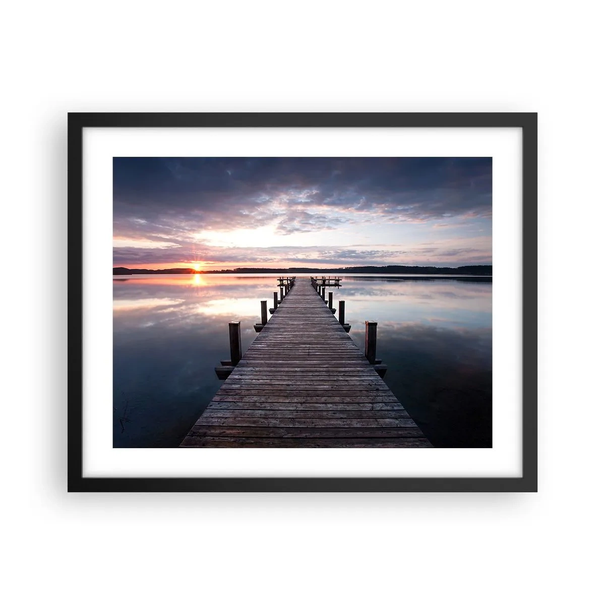 Poszter fehér keretben - Csendes határ a nappal és az éjszaka között - 50x40 cm