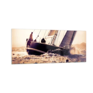 Üveg kép - Vitorlázz, tengerész - 100x40 cm