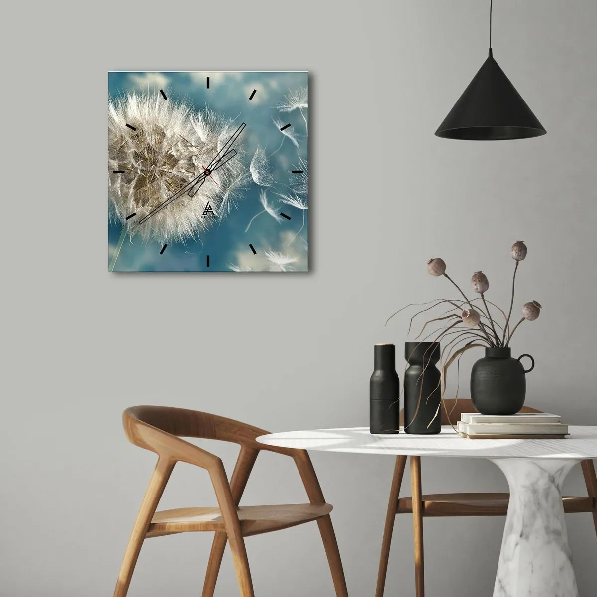 Falióra, Óra - Angyal lehelete - 40x40 cm