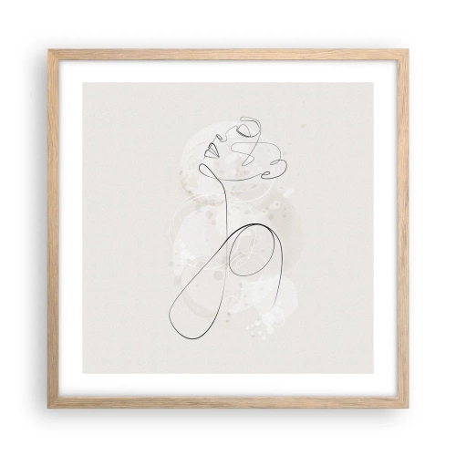 Poszter világos tölgy keretben - A szépség spirálja - 50x50 cm