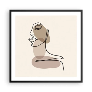 Poszter fehér keretben - Egy bizonyos szépségvonal - 60x60 cm