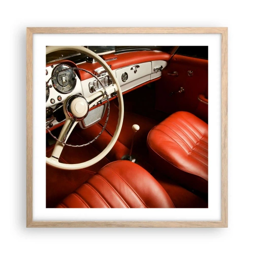 Poszter világos tölgy keretben - Luxus vintage stílusban - 50x50 cm
