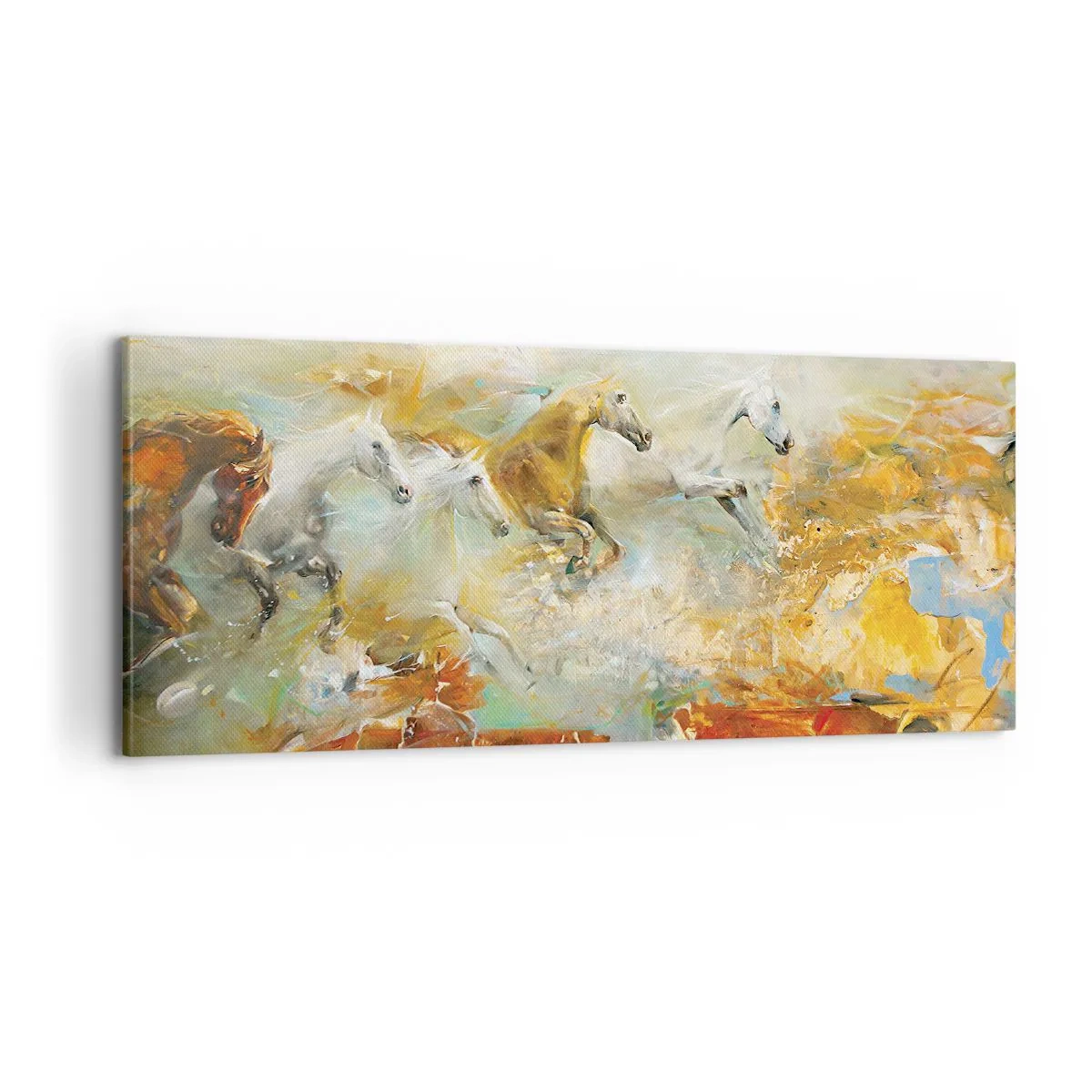 Vászonkép - Vágta a fényen át - 100x40 cm