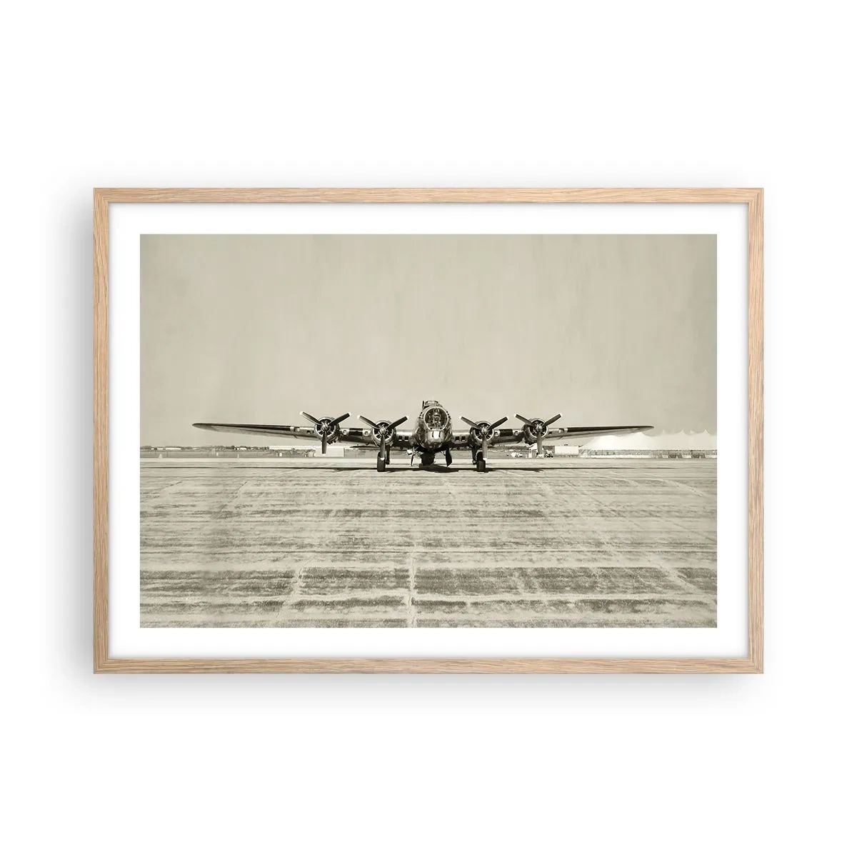 Poszter világos tölgy keretben - Mint mindig készen - 70x50 cm