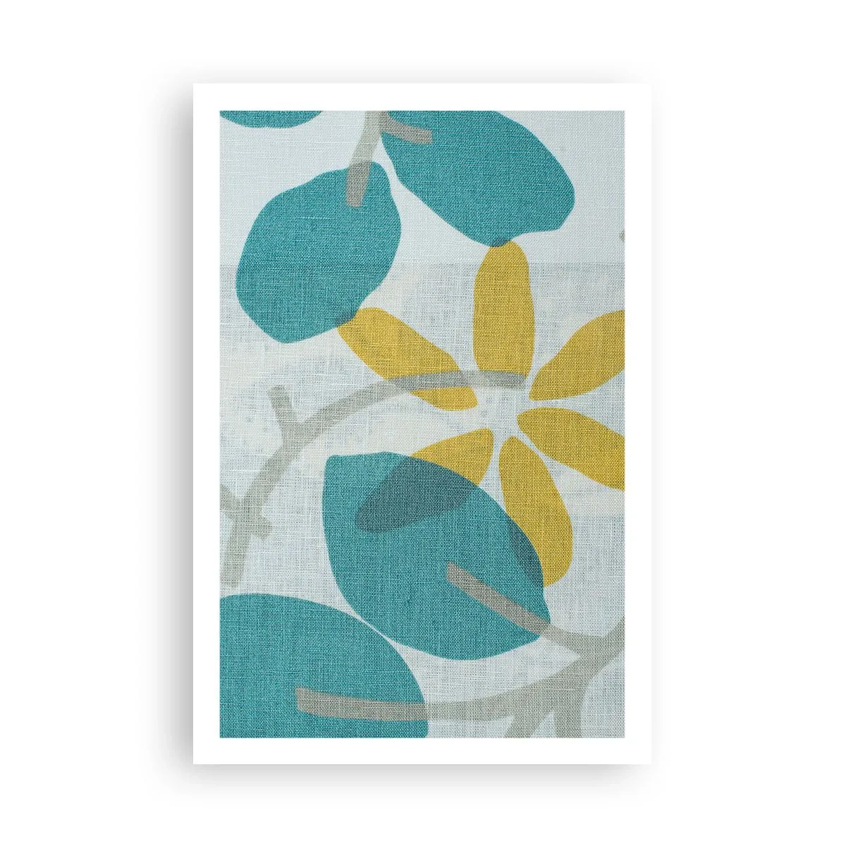 Poszter - Azúrkék levelek között - 61x91 cm