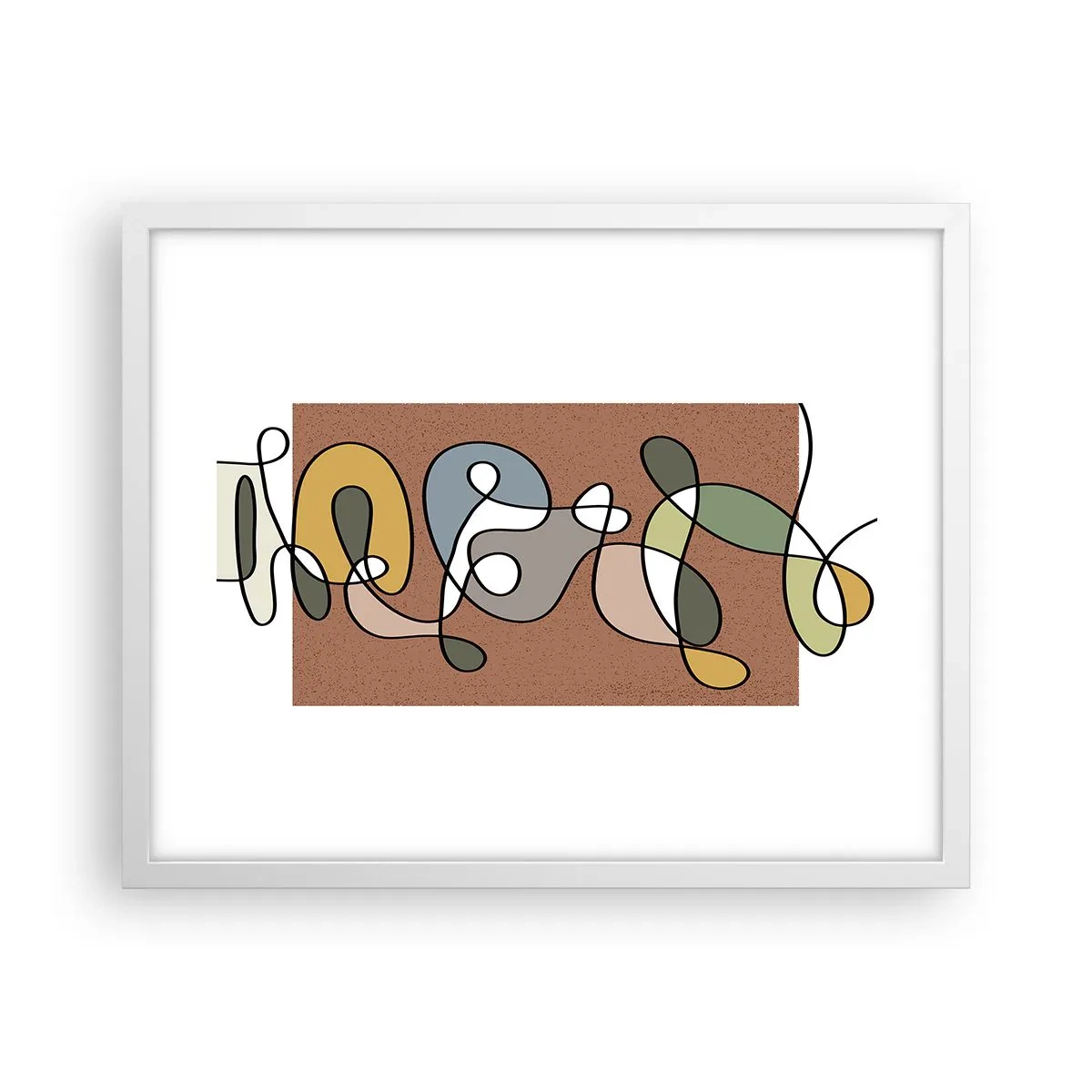 Poszter fekete keretben - Egy mosolyt érdemlő absztrakció - 50x40 cm