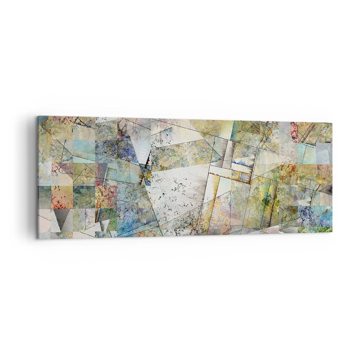 Vászonkép - Geometrikus átrendeződés - 140x50 cm