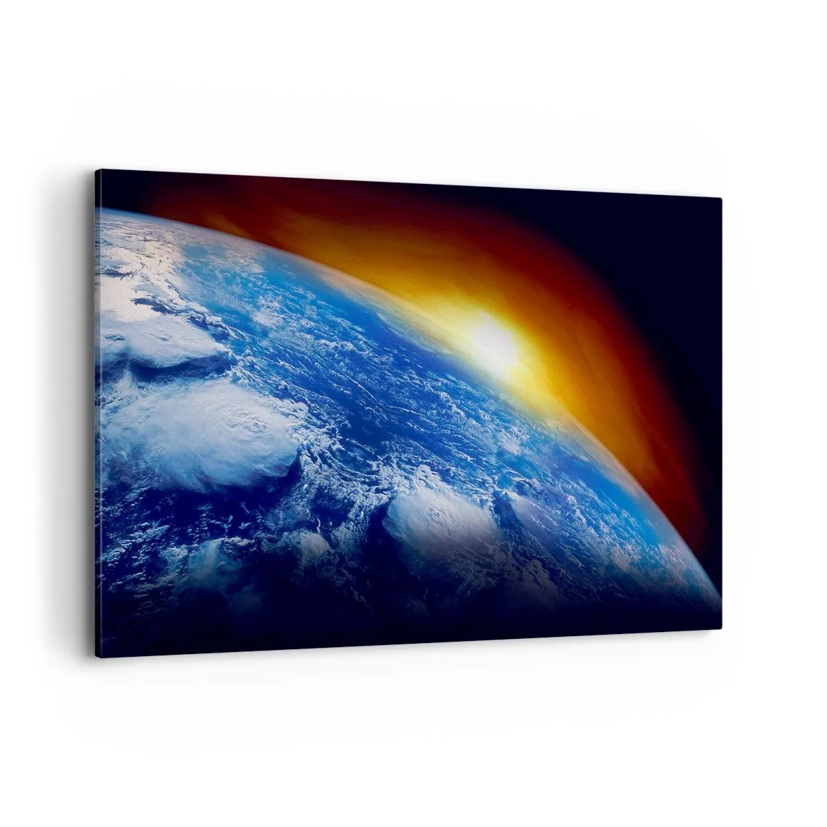 Vászonkép - Napkelte a kék bolygó felett - 100x70 cm