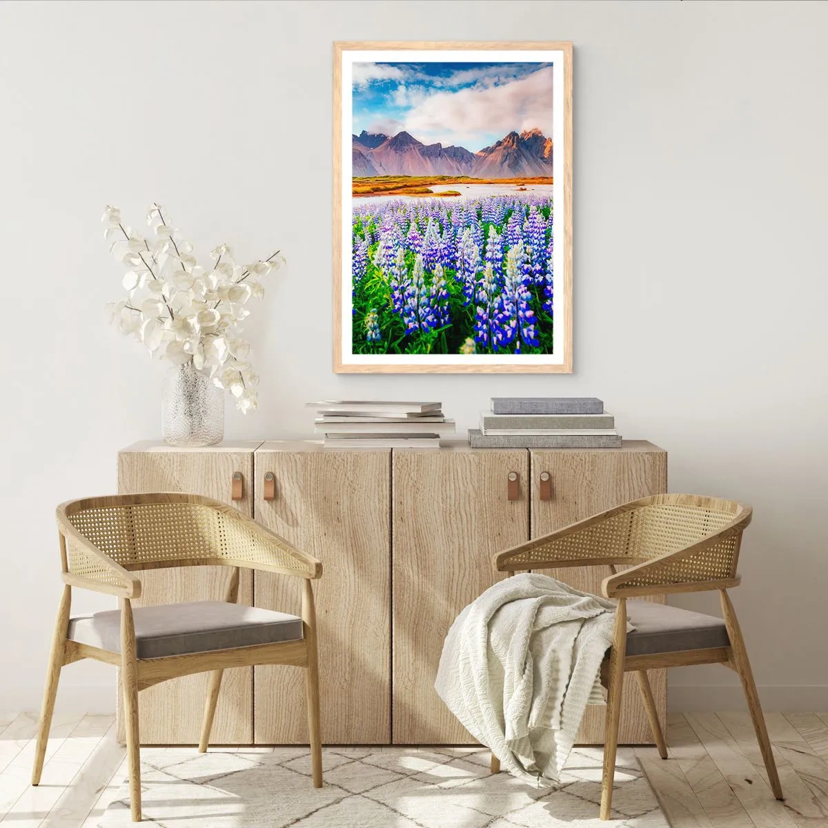 Poszter világos tölgy keretben - Erő és szigorúság a szelídség mellett - 50x70 cm