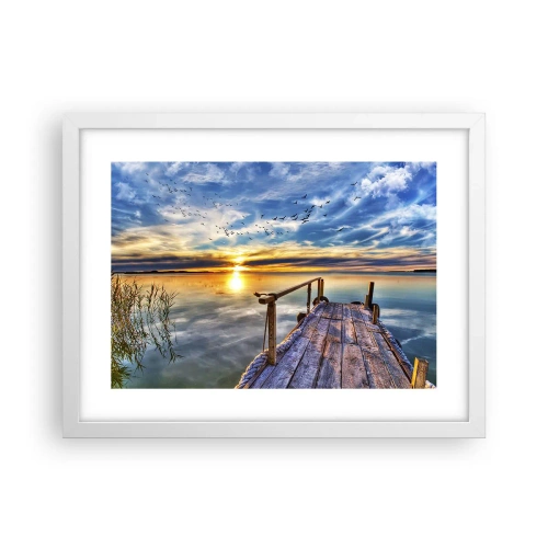 Poszter fekete keretben - Megnyugszik a szél - 40x30 cm