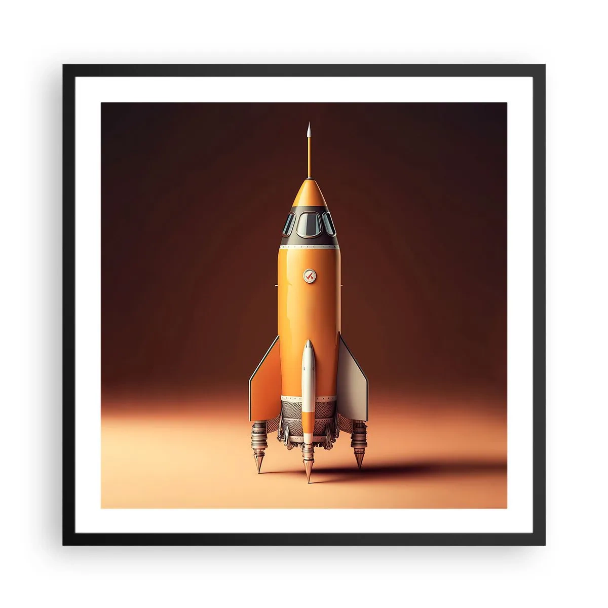 Poszter fehér keretben - Egy álommal kezdődik - 60x60 cm