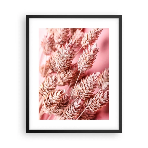 Poszter fehér keretben - Rózsaszín virágos kaszkád - 40x50 cm