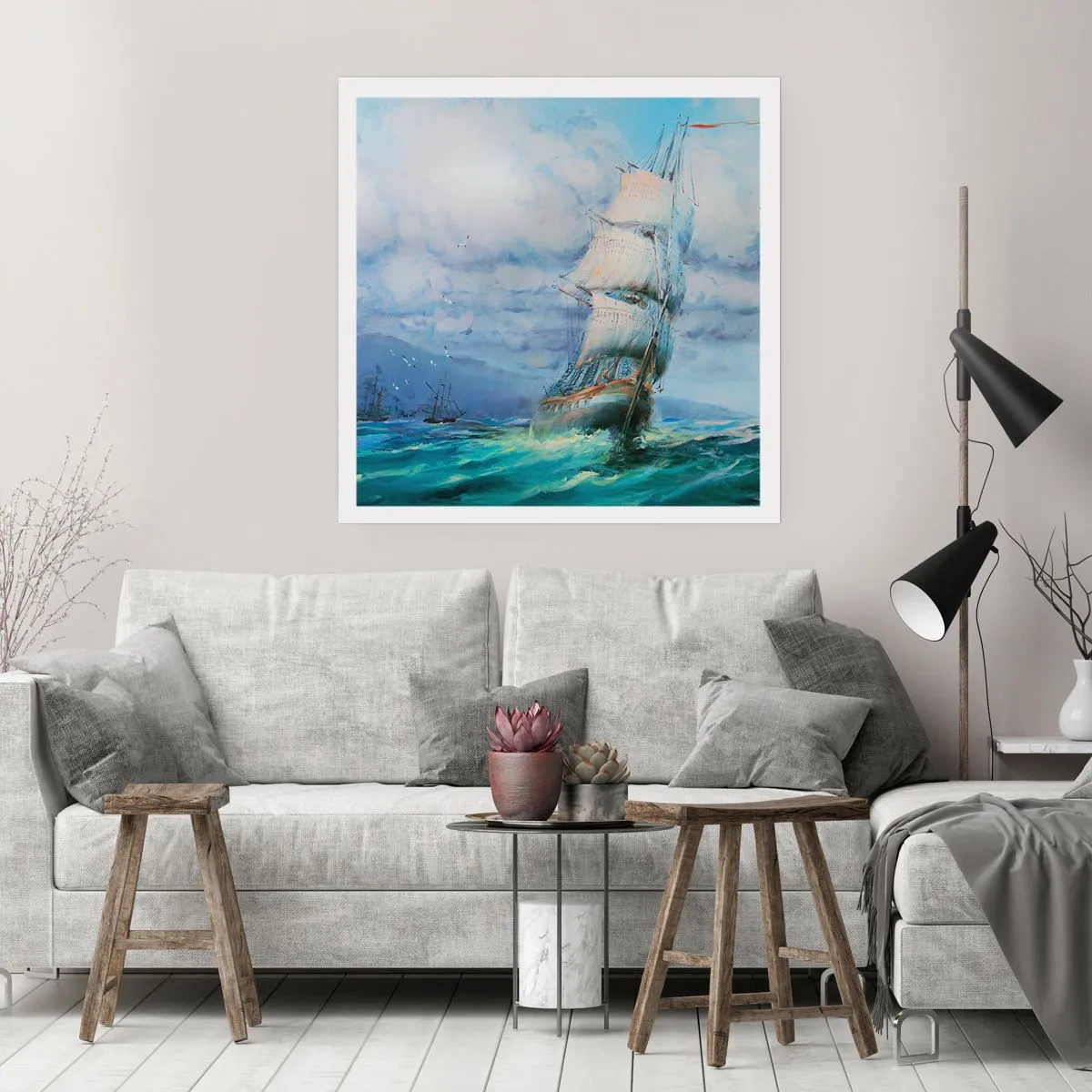 Poszter - Segítő szeleket kívánunk - 60x60 cm