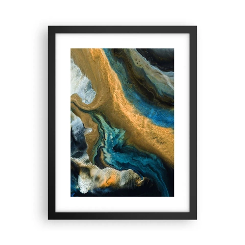 Poszter fehér keretben - Kék - sárga - kölcsönös hatások - 30x40 cm