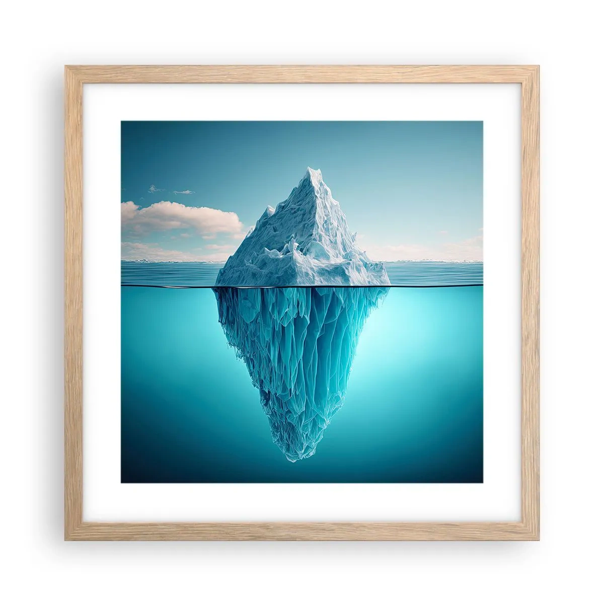 Poszter világos tölgy keretben - A jégkirálynő - 40x40 cm
