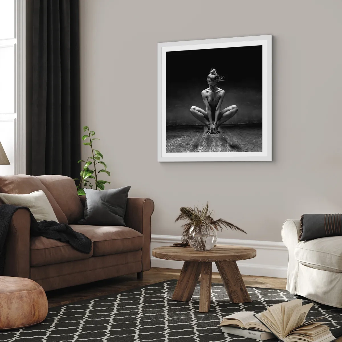 Poszter fekete keretben - A táncenergia koncentrációja - 40x40 cm