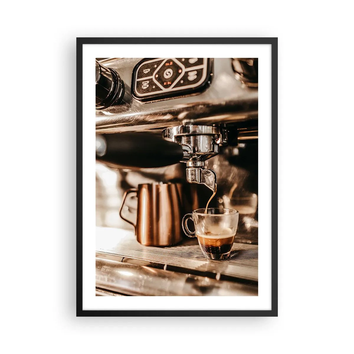 Poszter fehér keretben - A kávé ragyogása - 50x70 cm